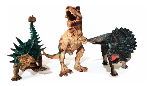 Imagen 2 de 9 de 6 Dinosaurios Realistas, Rex, Triceratops, Cuello Largo