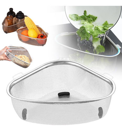 Colador Para Fregadero De Cocina, Cesta Colador De Acero,