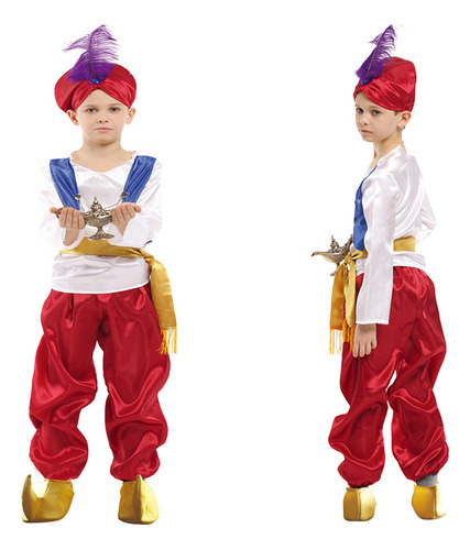 Halloween Niños Divertido Disfraz De Príncipe Aladino Cos