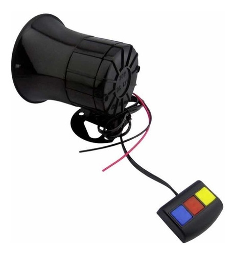 Imagen 3 de 6 de Sirena Bocina Alarma Policía 3 Tonos 12v 30w Autos