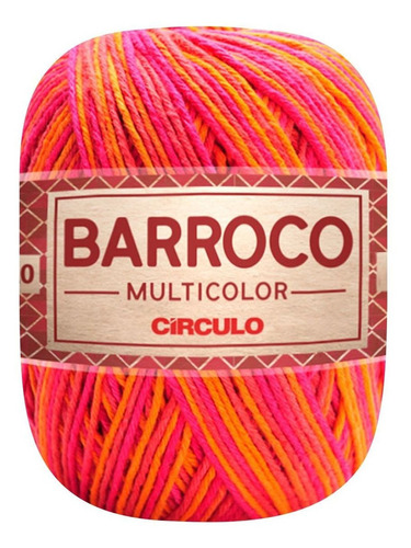 Barbante Barroco Multicolor Linha Crochê 6 Fios 200g Círculo Cor Verão