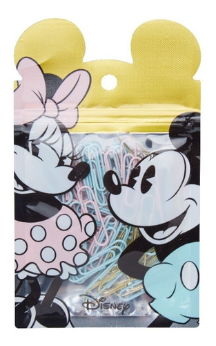 Clips 33 Mm Mooving Mickey Minnie Mouse X 60 Piezas Pastel