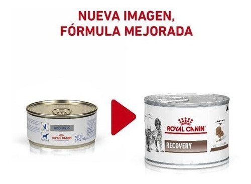 Alimento Royal Canin Veterinary Diet Canine Recovery para perro adulto todos los tamaños sabor mix en lata de 145g