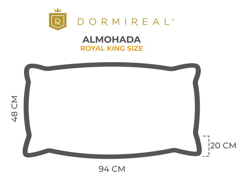 Almohada Royal King Size 94x48cm. Dormireal