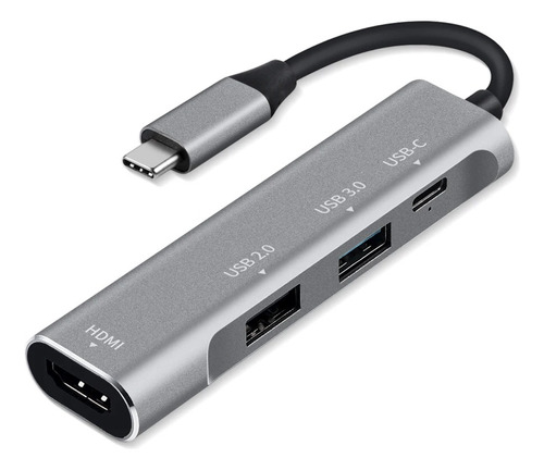 Adaptador Hub 6 En 1 Usb 2.0/ Usb 3.0/sd/tf/usb-c/ Hdmi