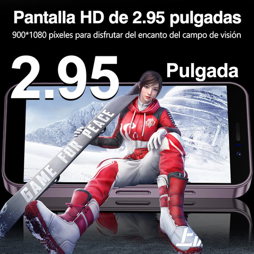 White Shark Phone Mini 3GB Ram + 32GB ROM Android 10 Dual Camera 8mp+5mp 2.95 Hd Smartphone 3500mah Wifi Púrpura