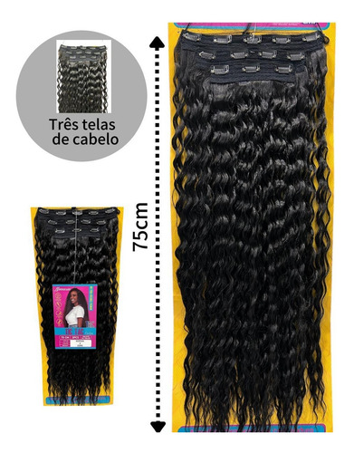 Cabelo Organico Premium Tic Tac 3 Telas Castanho Escuro 02