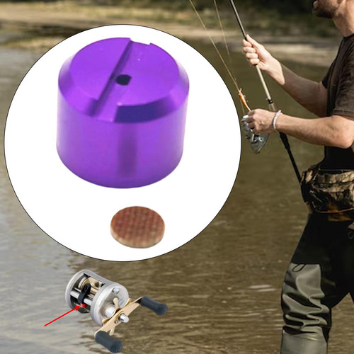 Botón De Ajuste Del Carrete De Pesca Estable Con Púrpura