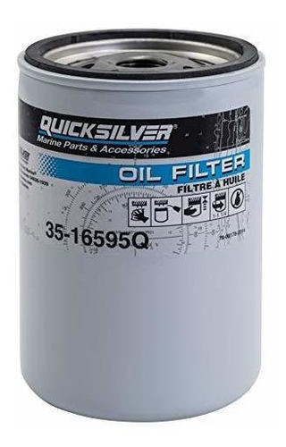 Filtro De Aceite Quicksilver 16595q - Mercruiser Alto Rendim