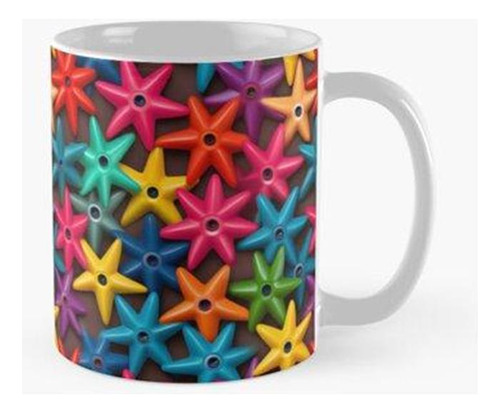 Taza X4 Botones De Estrella De Colores Vibrantes Calidad Pre