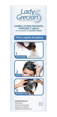 Tinte Colorante Lady Grecian 5, Cabello Maltratado 2-pack