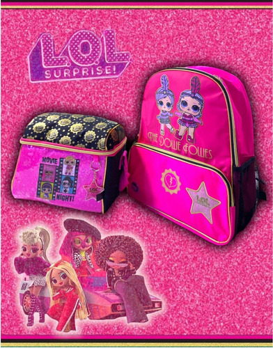 Set De Morral Lol 45 Cm Con Lonchera 