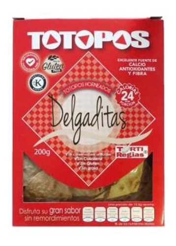 Totopos Delgaditas Tostadas Horneados Sanos Maiz 6 Pack