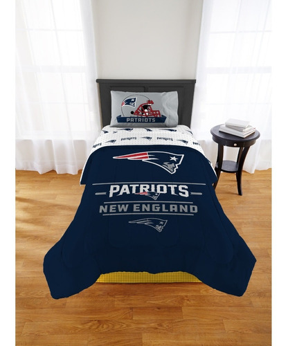 Edredon Individual Xl Con Funda New England Patriots Nfl