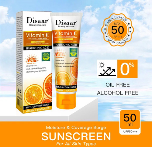 Disaar Vitamina C Ácido Hialurónico Protección Uv Fps 50+