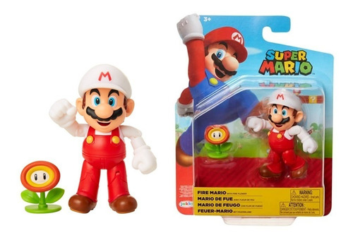 Super Mario Muñeco Juguete Jakks Nintendo Mario De Fuego