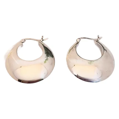 Aros argollas de plata inflada sales