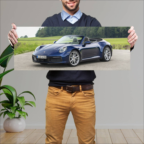 Cuadro 30x80cm Auto 2019 Porsche 911 Carrera Cab 243