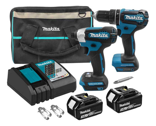 Rotomartillo Brushless 18v Makita Dhp485 + Llave De Impacto