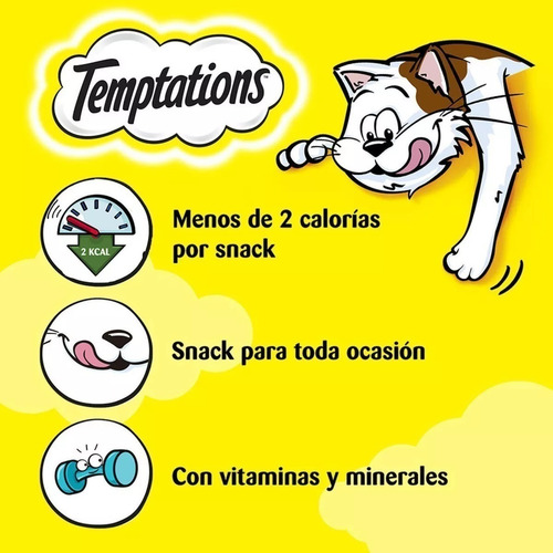Imagen 3 de 6 de Snack Para Gato Galletas Temptations Mix Ups 48 Gr