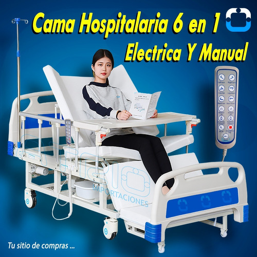 Imagen 1 de 5 de $1150 Cama Hospitalaria Eléctrica 6 En 1 Varias Funciones