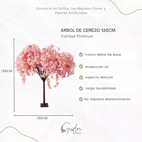Árbol De Cerezo Artificial, 135 Cm ,calidad Premium- Griflor