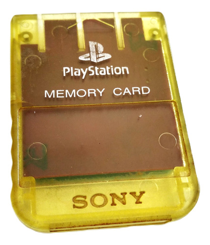 Memory Card Playstation One Amarelo Original Japan Usado