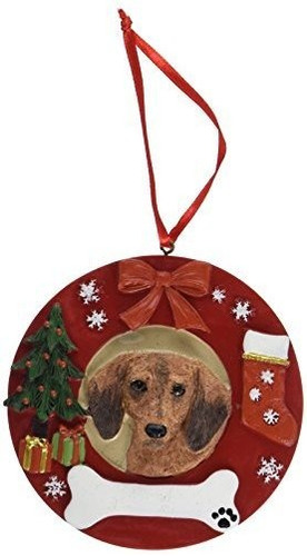 E&amp;s Pets Red Dachshund - Adorno Navideño Personali...