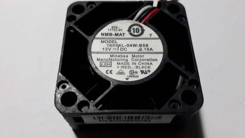 Cooler 40x40x20mm 12v 0.15a Nmb 1608kl-04w-b59 8000rpm 3 F (Usado)