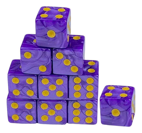 10 Dados De Colores De Dos Tonos Para Amarillo Violeta