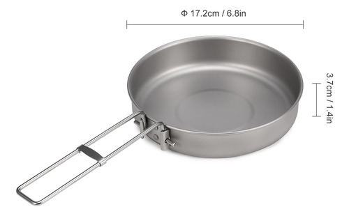 Sartén Ultraligera De 750 Ml Con Mango Plegable Para Acampar