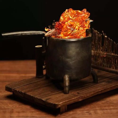Z Luz Nocturna Calcifer De Llama 3d De Halloween