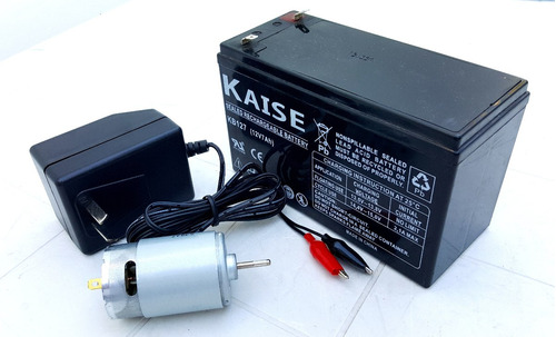 Kit 12v Reforzado Bateria Micromotor Y Cargador Auto Niño