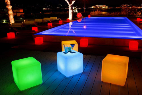 Cubo De Luz Led Recargable Y Impermeable, Para Interiores Y