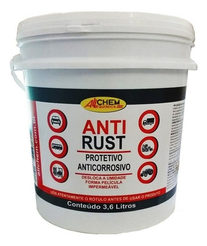 Protetor Anticorrosivo Anti Rust Impermeável Allchem 3,6 Lt