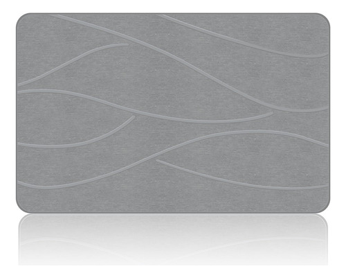 Tapete De Baño Antideslizante De Diatomita 60x40 Cm Line1-grey Nombre Del Diseño