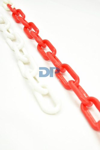 Cadena Plastica Seguridad 4 Mm Roja Y Blanca Econom X300mts