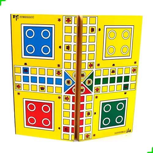 Jogo De Ludo Com Tabuleiro Em Madeira - Junges