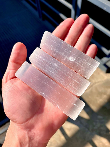 Bastão De Pedra Selenita - Cristal Bruto