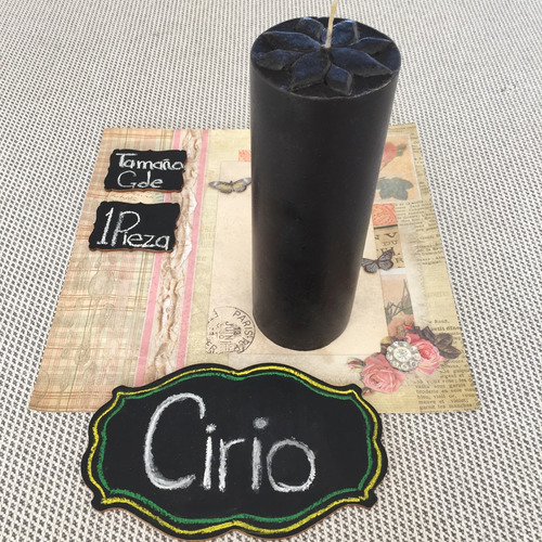 Cirio Liso - Color Negro - Grande I 1 Pieza