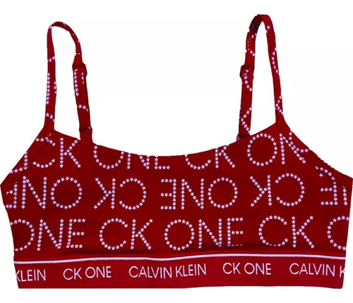 Top Calvin Klein One Monogram Rojo Modal - Original
