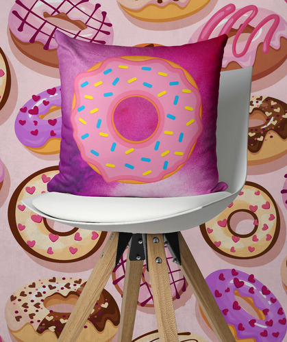 Souvenir 5 Almohadas Estampa Donas 20x20cm