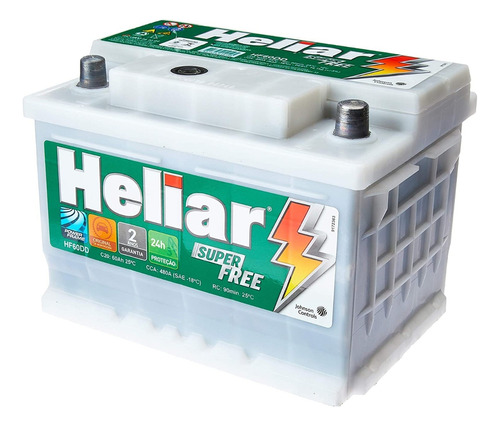 Bateria Heliar Cx Branca 60ah - Audi: A3 (/06) Q3 S2 S4 S6 
