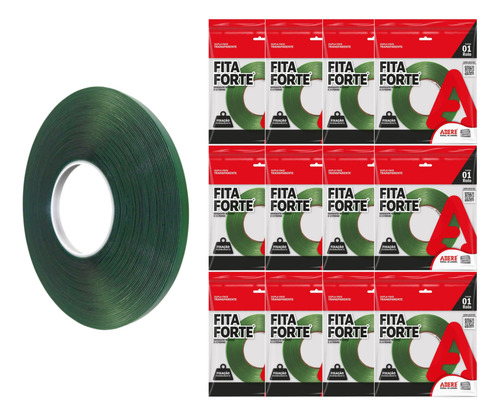 Kit 22 Fita Dupla Face Adesiva Extra Forte 9mm X 20m Caixa