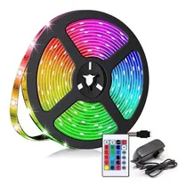 Comprar Tira Led 2835 Rollo 5 Metros Rgb Multicolor 12v Exterior + Kit Completo Color De La Luz Rgb Exterior
