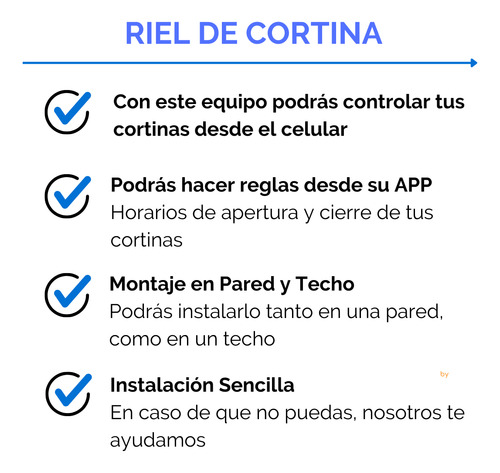 Rieles Inteligentes Para Cortina Wifi 6,2 Metros, Tuya Smart