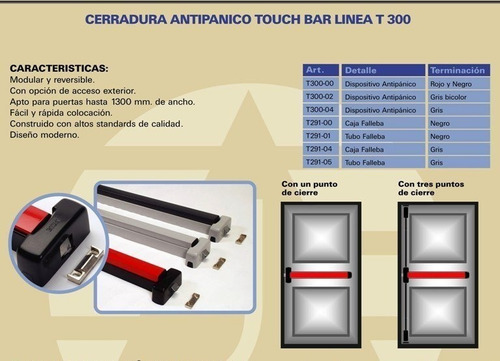 Imagen 5 de 5 de Antipanico Jaque E-touch T300 Simple,con Microswitch,sin Acc