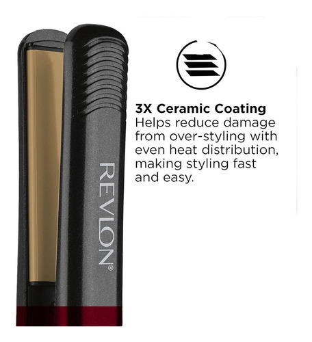 Plancha Revlon Rvst2046 3x Cerámica 400 °f Reduce Frizz