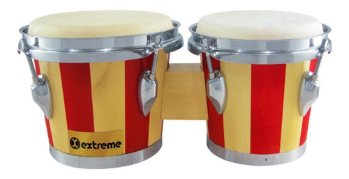 Bongos Rayados Natural-rojo Extreme 7 Y 8 Pulgadas