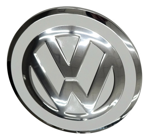 Emblema Llanta Vw Up -blanco-cromo-